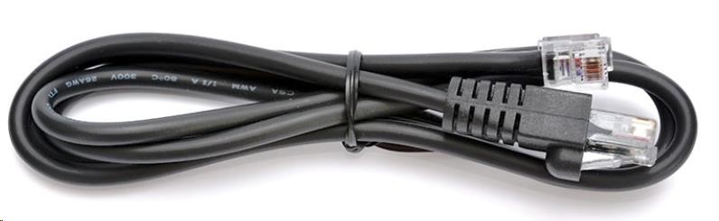 Virtuos kabel RJ12 9-12V pro pokladní zásuvku a tiskárnu/pokladnu, 1,1 m, černý