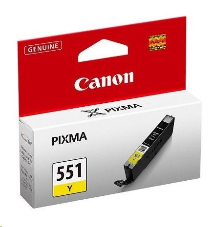 Canon CARTRIDGE CLI-551Y žlutá pro Pixma iP, Pixma iX, Pixma MG a Pixma MX 6850, 725x, 925, 8750 (300 str.)