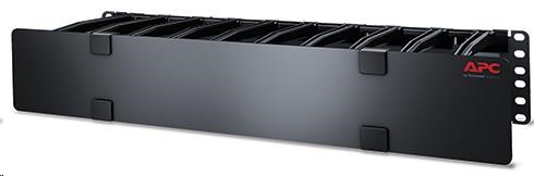 APC 2U Horizontal Cable Manager, 6" Fingers Top, Bottom Tie Down