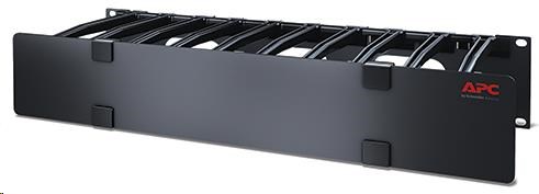 APC 2U Horizontal Cable Manager, 6" Fingers top and bottom