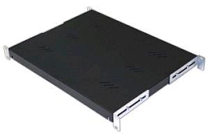 TRITON Police s perforací 19", 1U/850mm, nosnost 80kg, šedá