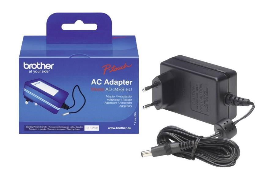 BROTHER Síťový adaptér pro PT - typ AD24ESEU (7-9.5V 1.6AMP) - pro všechny ruční P-TOUCH / nastupce i pro AD18ESEU /