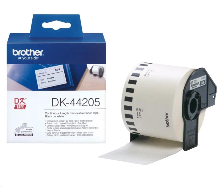 BROTHER DK-44205 papírová páska bílá 62mmx30,48m