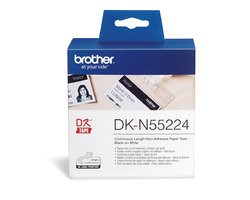 BROTHER DK-N55224 bílá papírová role nelepící s vyšší gramáží (54mm)