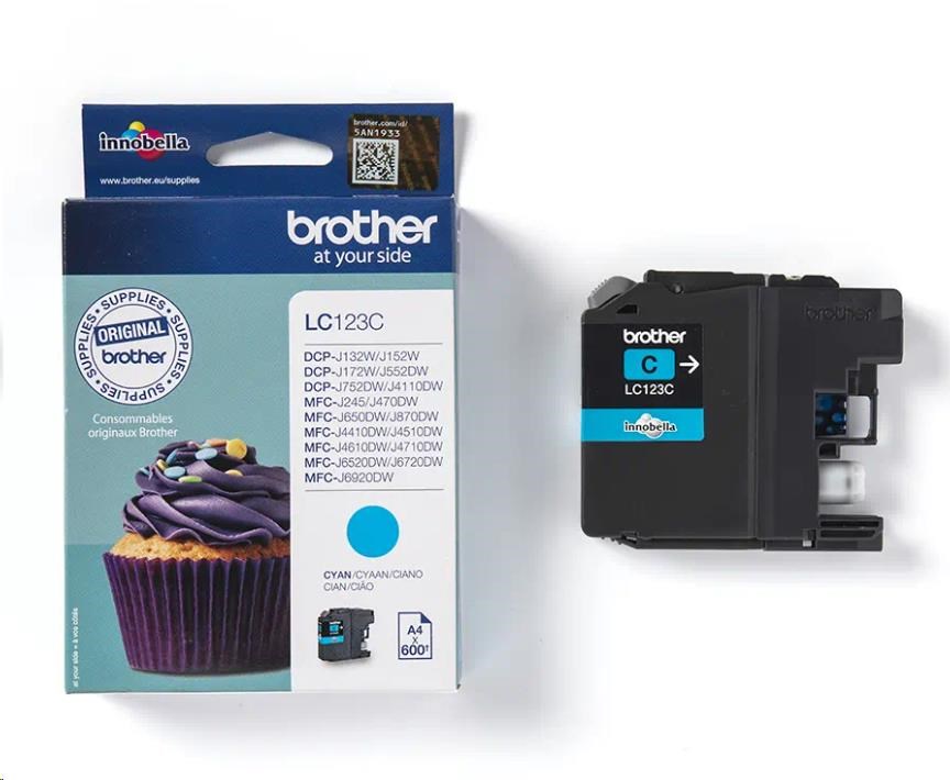 BROTHER INK LC-123C cyan cca 600