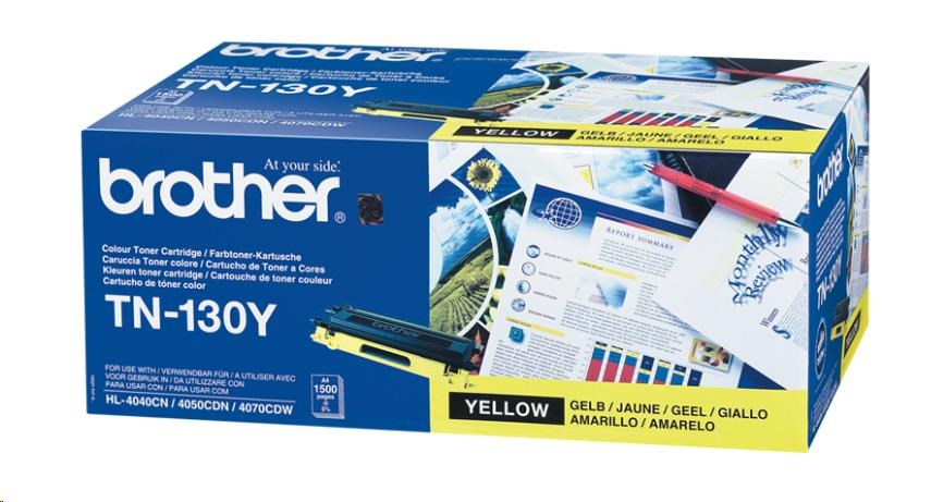 BROTHER Toner TN-130Y žlutý pro HL-4040CN/4050DN/4070CW, DCP-9040CN - cca 1500stran