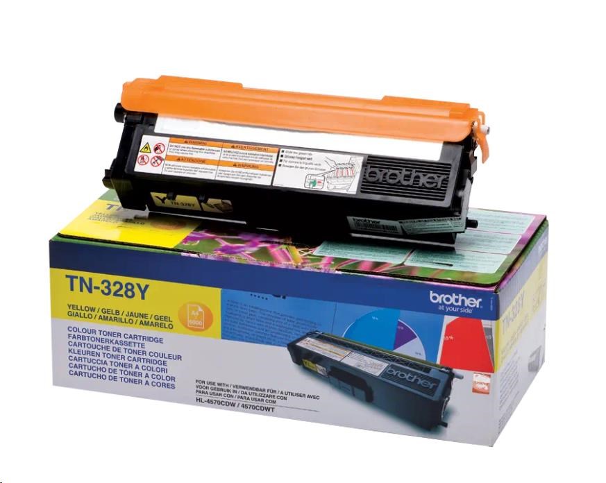 BROTHER Toner TN-328Y žlutý pro HL4570CDW