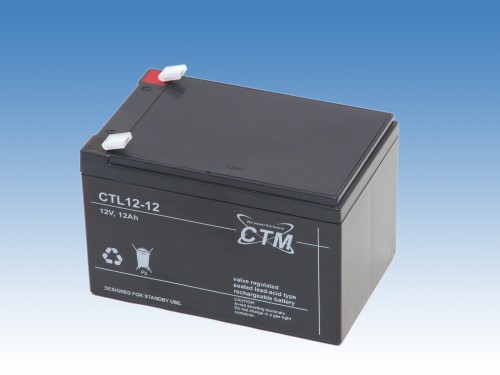 Baterie - CTM CTL 12-12L (12V/12Ah - Faston 250), životnost 10-12let