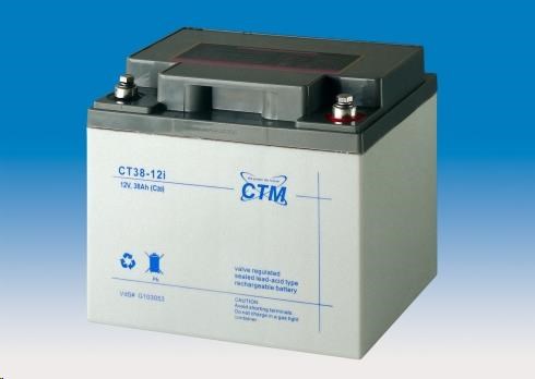 Baterie - CTM CT 12-38 (12V/38Ah - M6), životnost 5let