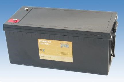 Baterie - CTM CTL 200-12 (12V/200Ah - M8), životnost 10-12let