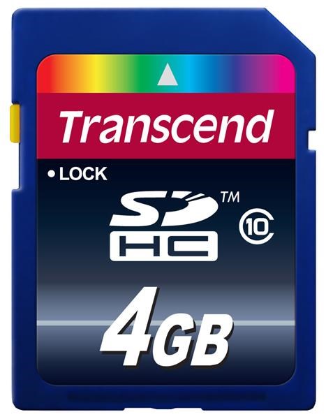 TRANSCEND SDHC karta 4GB Premium, Class 10
