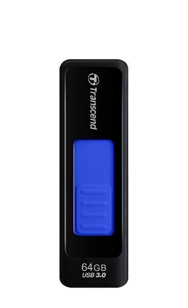 TRANSCEND Flash Disk 64GB JetFlash®760, USB 3.0 (R:80/W:25 MB/s) černá/tmavě modrá