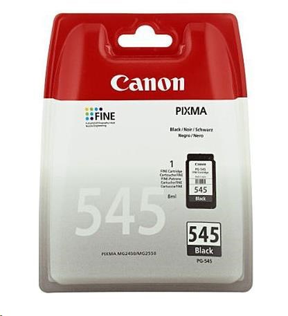 Canon CARTRIDGE PG-545 černá pro Pixma iP, Pixma MG, Pixma MX a Pixma TS 205, 305, 3151, 3451 (180 str.)