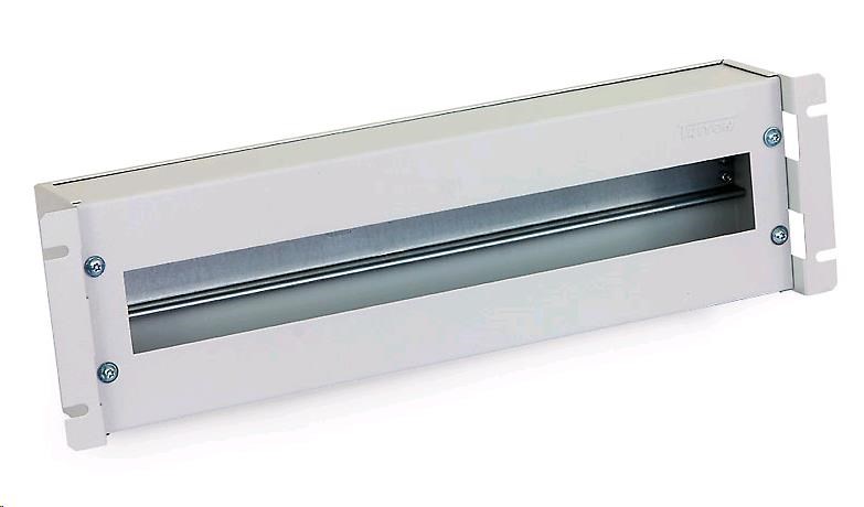 TRITON 19" jističová lišta 3U s krytem, DIN, černá