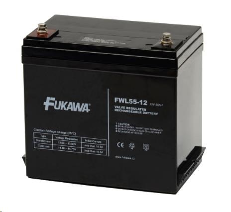 Baterie - FUKAWA FWL 55-12 (12V/55 Ah - M6), životnost 10let