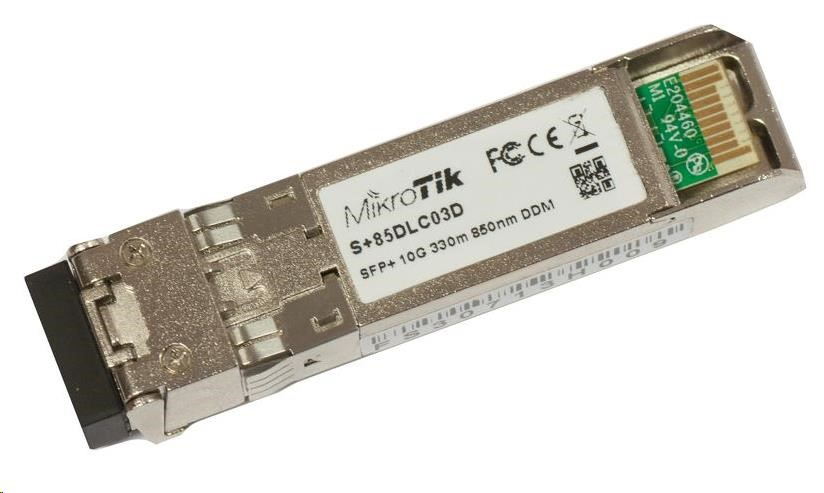 MikroTik SFP+ (miniGBIC) modul S+85DLC03D, MM, 300m, 10G