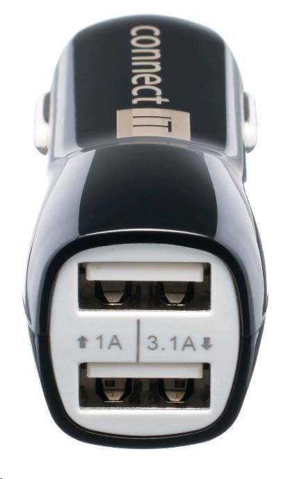 CONNECT IT USB PREMIUM nabíječka univerzální do auta (2x USB 3,1A a 1A., autoadaptér CL)