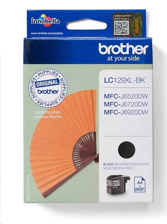 BROTHER INK LC-129XLBK (inkoust black 2400 str., ISO / IEC 24711)  POUZE (6520,6920)