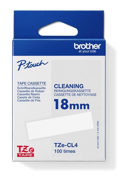 BROTHER TZECL4 - kazeta TZ šířky 18mm, TZE-CL4, 100 použití, čistící kazeta