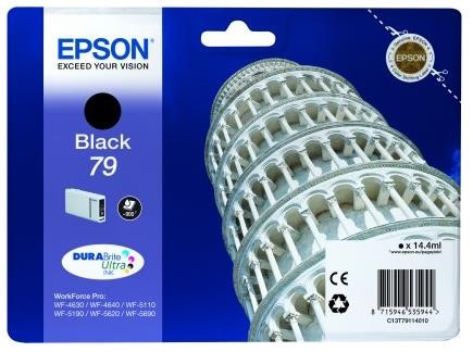 EPSON Ink čer WF-5xxx Series Ink Cartridge "Pisa" 79 Black (14,4 ml) (900 str.)