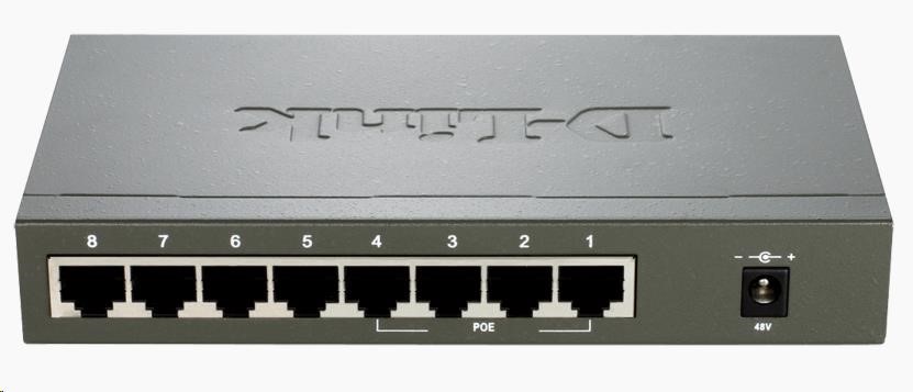 D-Link DES-1008PA 8-port 10/100 Desktop Switch with 4 PoE Ports