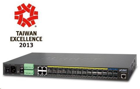 Planet MGSW-28240F Metro switch 24x SFP(DDM), 4x SFP+, 4x TP, AC+DC, DI/O, Web/SNMPv3, IGMPv3, IPv6