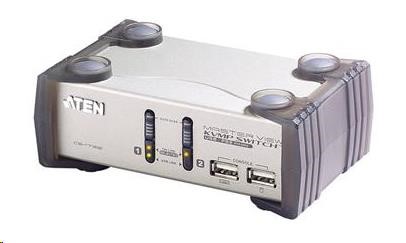 ATEN přepínač KVMP  2-port VGA USB2.0 PS2, audio, 1,2m kabely