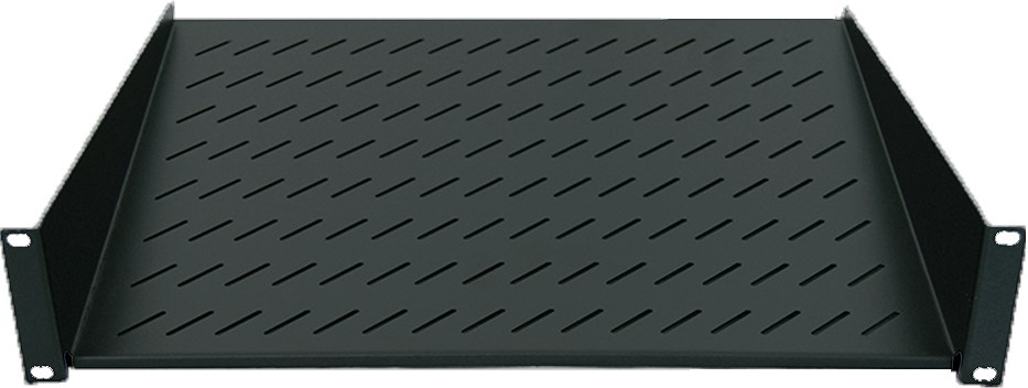 Intellinet police do racku 19", Fixed Shelf, 1U, 150mm depth, Front mounting, max load 25kg, Black