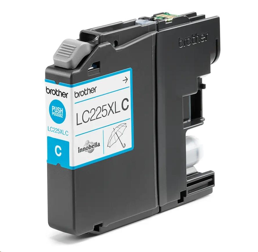 BROTHER INK LC-225XLC azurový inkoust (až 1200 stran A4 dle ISO 24711)