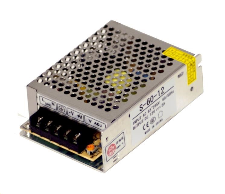 MikroTik průmyslový impulsní zdroj 12V, 5A, 60W
