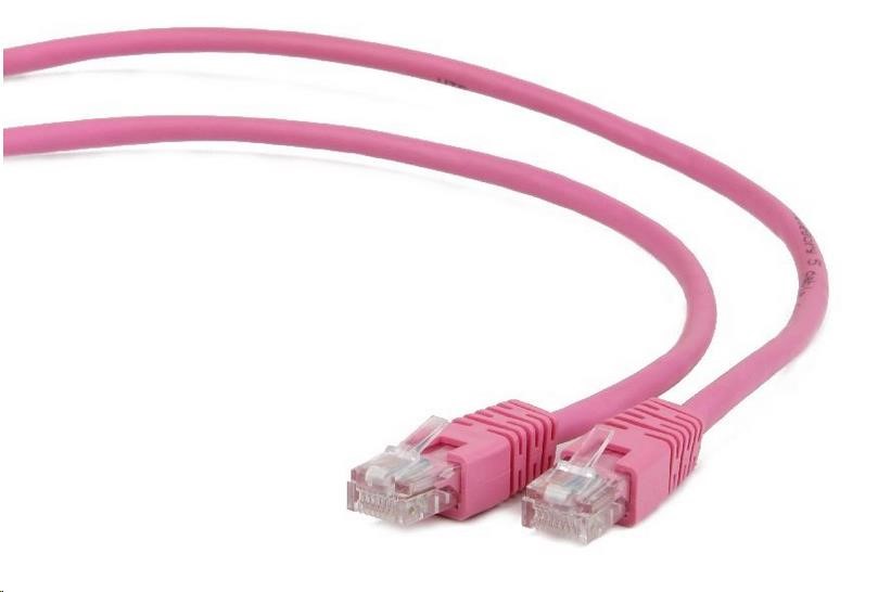 GEMBIRD kabel patchcord Cat5e UTP 0,5m, růžový