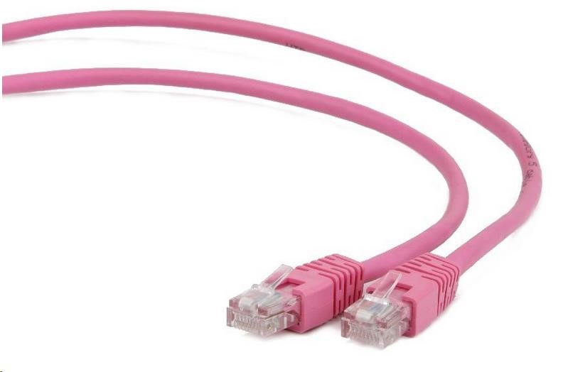 GEMBIRD kabel patchcord Cat5e UTP 5m, růžový