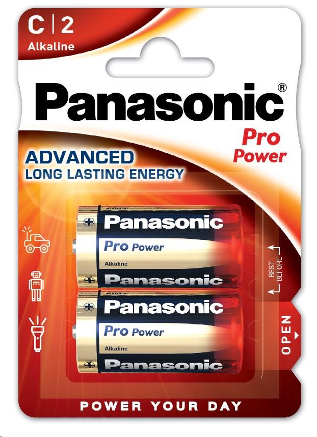 PANASONIC Alkalické baterie Pro Power LR14PPG/2BP C 1,5V (Blistr 2ks)