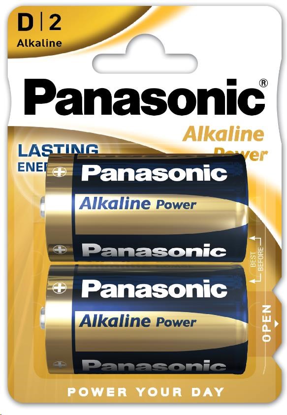 PANASONIC Alkalické baterie Alkaline Power LR20APB/2BP D 1,5V (Blistr 2ks)