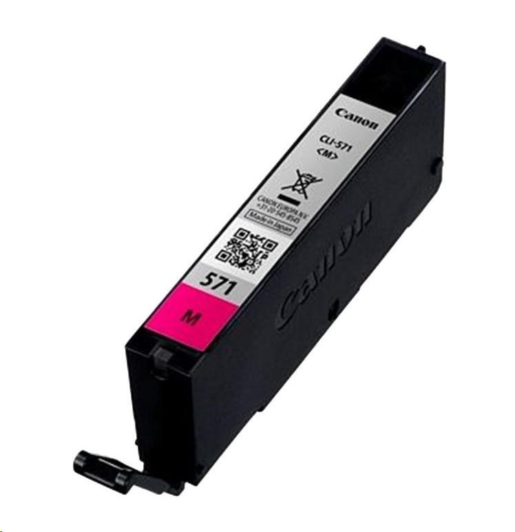 CANON CARTRIDGE CLI-571 M purpurová pro PIXMA MG575x, MG685x, MG775x, TS505x, TS605x, TS805x (297 str.)