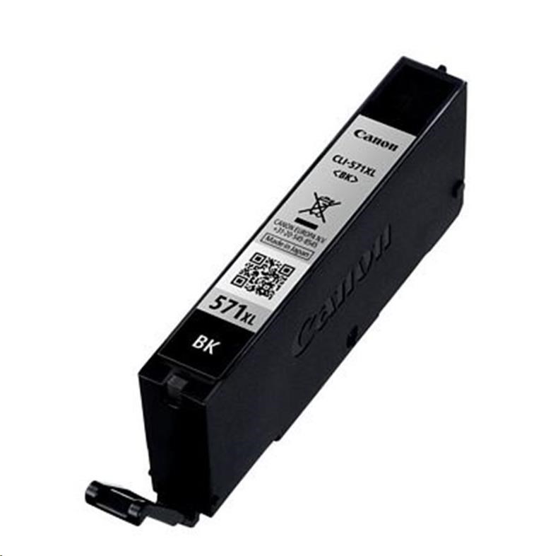 CANON CARTRIDGE CLI-571BK XL černá pro PIXMA MG575x, MG685x, MG775x, TS505x, TS605x, TS805x, TS905x (5565 str.)