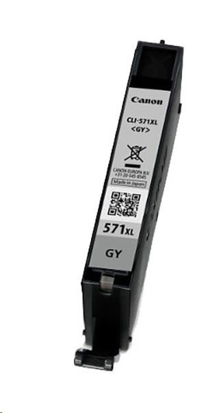 CANON CARTRIDGE CLI-571GY XL šedá pro PIXMA MG575x, MG685x, MG775x, TS505x, TS605x, TS805x, TS905x (3350 str.)
