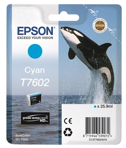 EPSON ink bar ULTRACHROME HD "Kosatka" - Cyan - T7602 (25,9 ml)