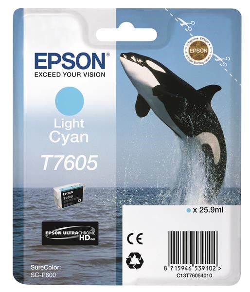 EPSON ink bar ULTRACHROME HD "Kosatka" - Light Cyan - T7605 (25,9 ml)