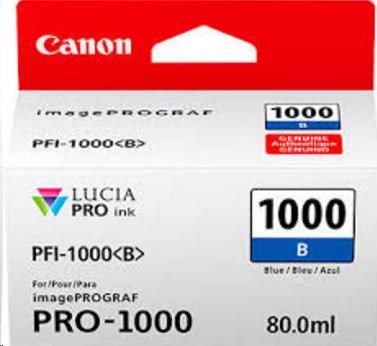 Canon CARTRIDGE PFI-1000B modrá pro ImagePROGRAF PRO-1000 (545 str.)