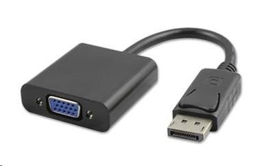 PREMIUMCORD Redukce DisplayPort - VGA 15cm (M/F, černá)
