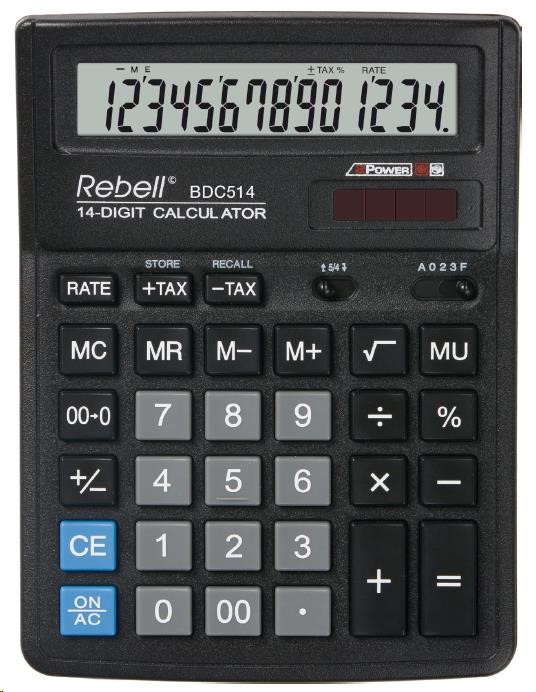 REBELL kalkulačka - BDC514 - černá