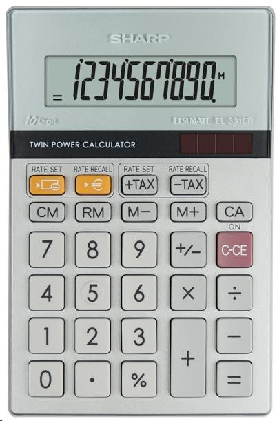 SHARP kalkulačka - EL-331ERB - stříbrná