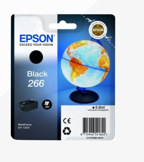 EPSON ink čer Singlepack "Globus" Black 266 ink cartridge 5,8 ml