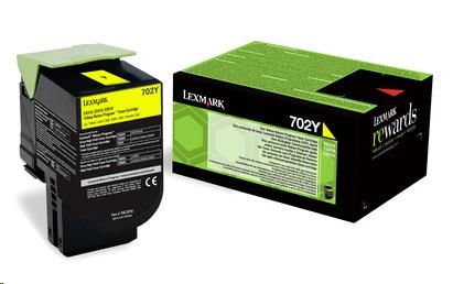LEXMARK Yellow toner 702Y pro CS310/410/510 z programu Lexmark Return (1 000 stran)