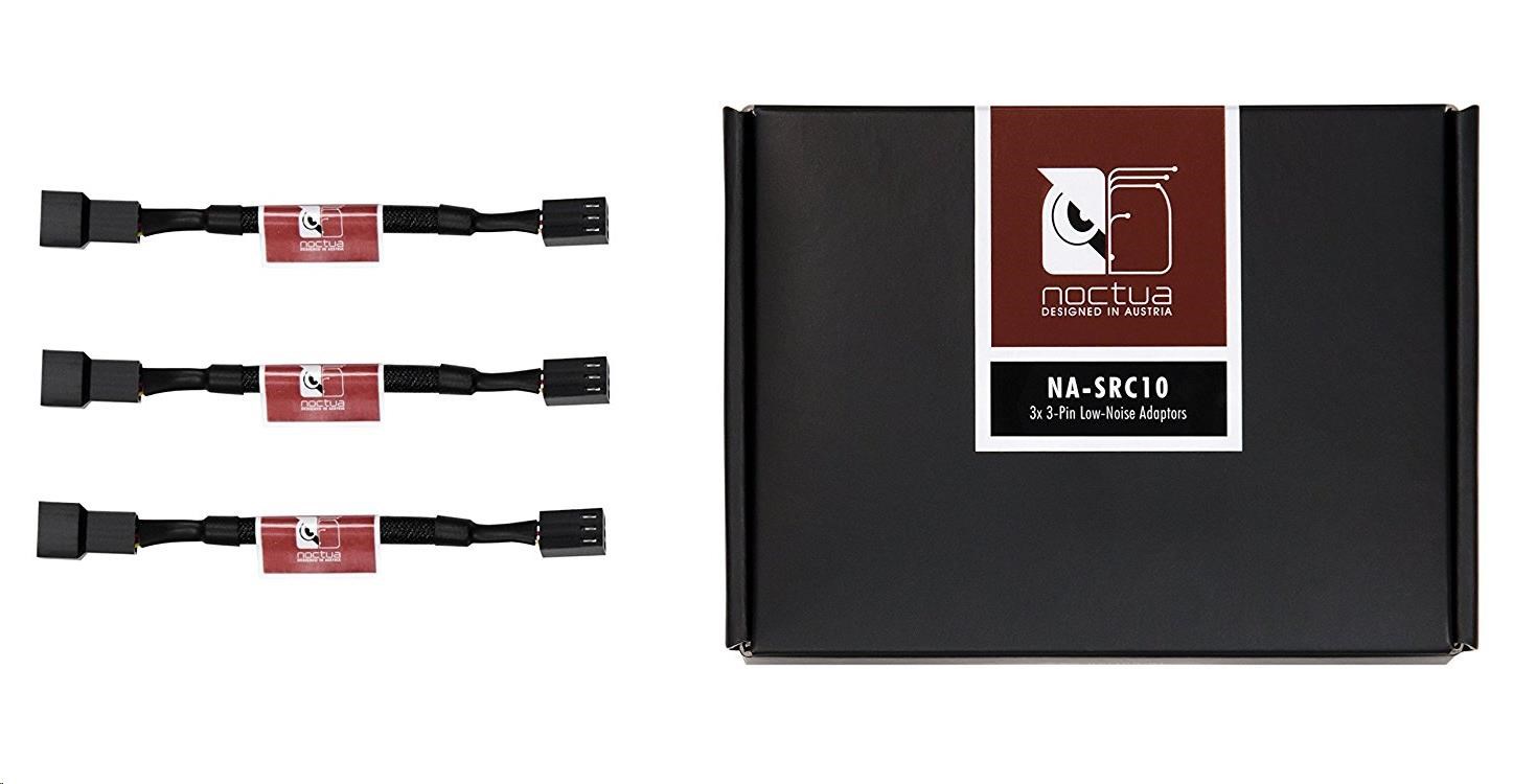 NOCTUA Adaptér NA-SRC10, 3x, 3-pin ventilátor Low Noise, černá