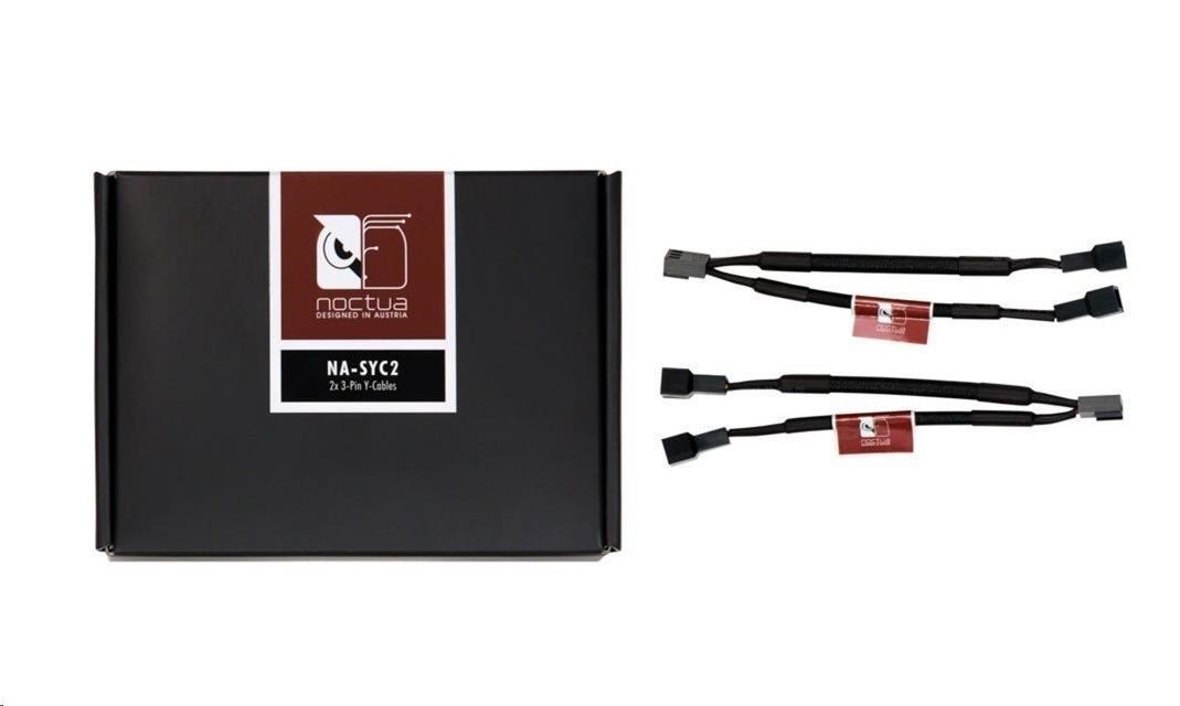 NOCTUA Rozdrojka NA-SYC2, 2x, 3-pin ventilátor, černá