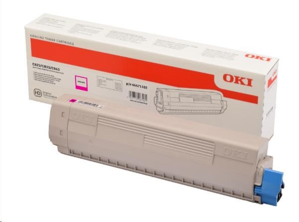 OKI Magenta toner do C823/C833/C843 (7 500 stránek)