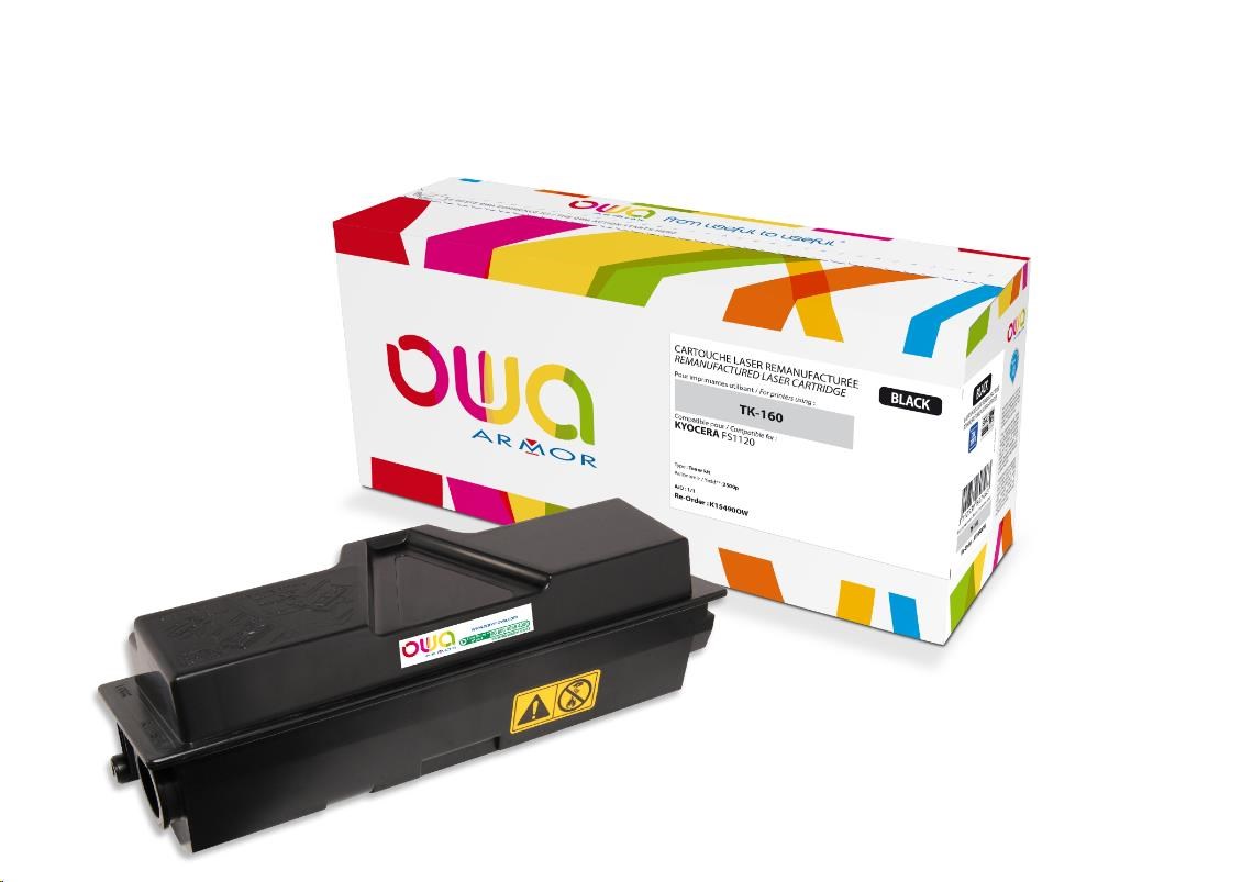 OWA Armor toner pro KYOCERA FS1120, 2500 Stran, TK160, černá/black (TK-160)