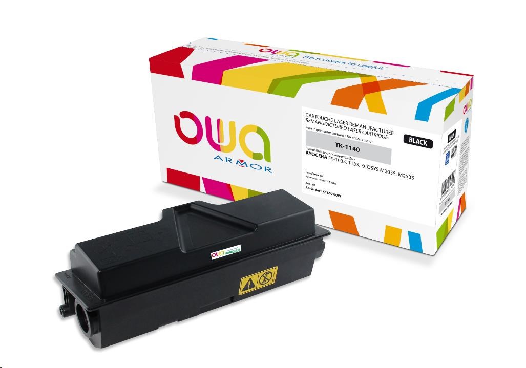 OWA Armor toner pro KYOCERA FS-1035, 1135, ECOSYS M2035, M2535, 7200 Stran, TK1140, černá/black (TK-1140)